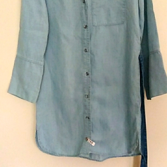 Chelsea & Violet Chambray Midi Shift Dress SZ XS - Picture 3 of 10